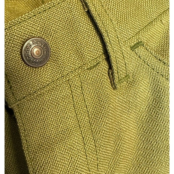 Vtg‎ Levi’s for Gals Sta-Prest Big E Avocado Green Pants Jeans 27" Waist NOS - Picture 8 of 11